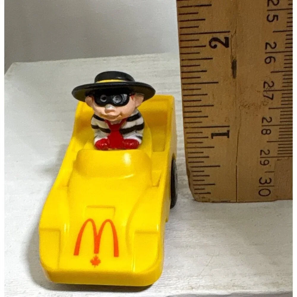 Hamburglar McDonalds Toy Car 1988 Yellow Toy Car Collectible Happy Meal Vintage - Picture 8 of 8